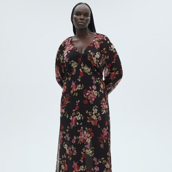 Mango MNG Floral puff-sleeve dress - Picture 4 of 12